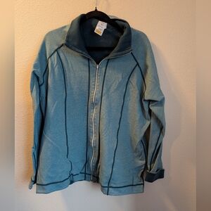 Kirkland Green Striped Zipper Jacket Size XXL